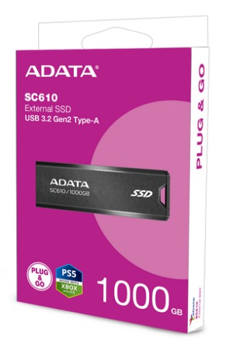 ADATA SC610 1 TB USB Type-A 3.2 Gen 2 (3.1 Gen 2) Black