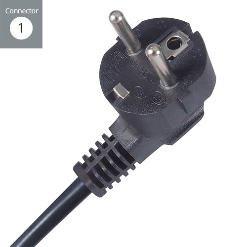 connektgear 2m European Mains Power Cable Schuko Plug to C5 (Cloverleaf) Socket