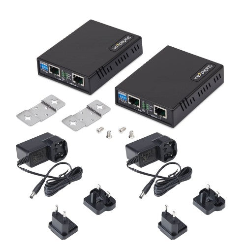 StarTech.com VDSL2 Ethernet Extender Kit over Single Pair Wire, Up to 0.6mi (1km) Long Range LAN Repeater over Phone Line/CAT5e/CAT6, Up to 300Mbps, Replacement for 110VDSLEXTEU - TAA