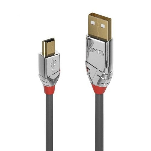 Lindy 0.5m USB 2.0 Type A to Mini-B Cable, Cromo Line