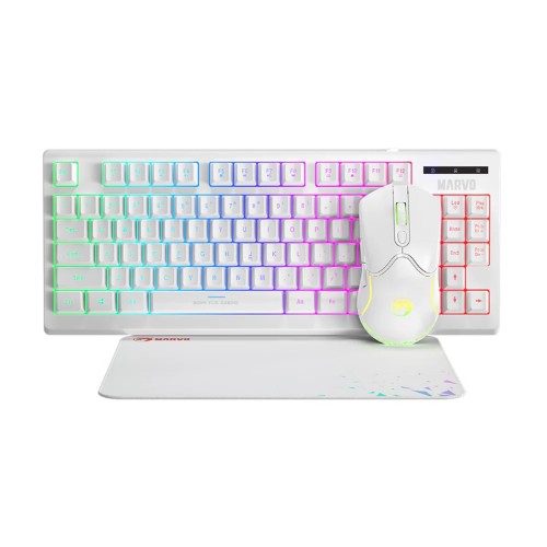 Marvo CM310-WH keyboard Mouse included Gaming USB QWERTY English White