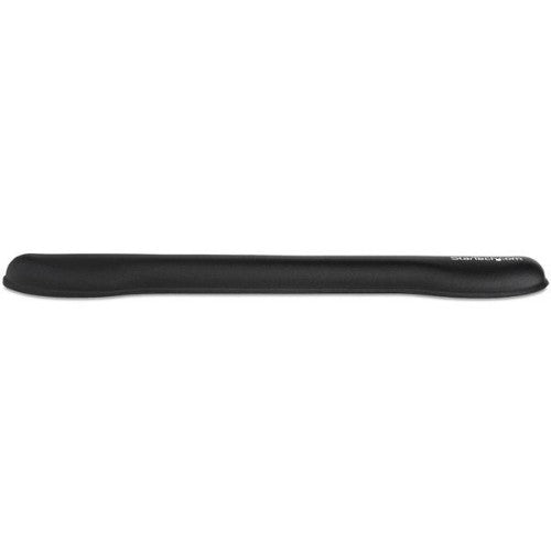 StarTech.com Foam Keyboard Wrist Rest for Ergonomic Typing Support - Padded Non-Slip Keyboard Cushion - Laptop or Desktop Computer Keyboard Wrist, Hand & Arm Rest - Soft Black Nylon Rest Pad