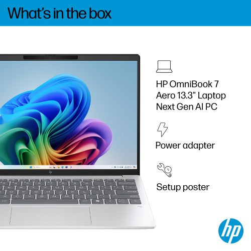 HP OmniBook 7 Aero 13-bg1003na Copilot+ PC AMD Ryzen™ AI 5 340 Laptop 33.8 cm (13.3") 2K 16 GB LPDDR5x-SDRAM 1 TB SSD Wi-Fi 6 (802.11ax) Windows 11 Home Silver
