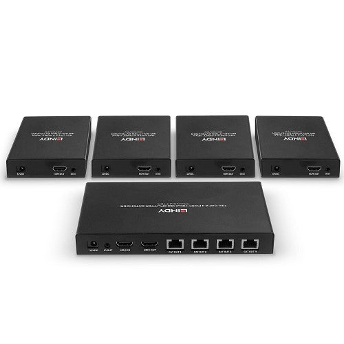 Lindy 70m Cat.6 4 Port HDMI 4K60 Splitter Extender