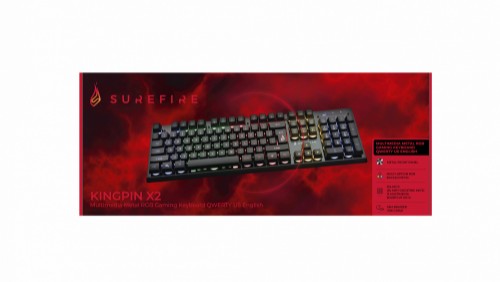 SureFire KingPin X2 keyboard Gaming USB QWERTY US English Black, Metallic