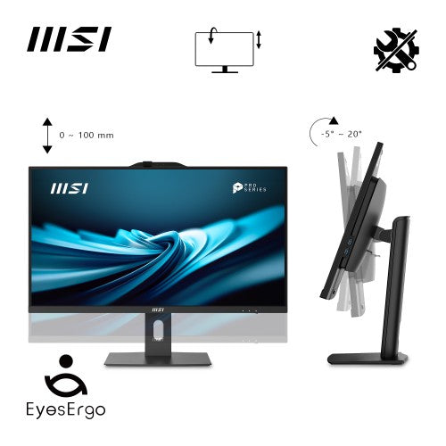 MSI Pro AP272P 14M Intel Core i7 14700 All in One PC, (16GB RAM, 1TB SSD, Windows 11PRO), 27 Inch IPS Screen/UHD Graphics/Type-C/USB/LAN/HDMI/DP/WiFi 6E/BT 5.3/VESA