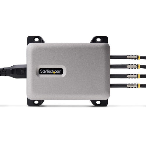 StarTech.com 4-Port Multi-Device USB-C Charger, 240W Total, Single Port 140W EPR, PD 3.1, Screw Locking Ports, Boardrooms, Bracket incl. for Surface Mounting
