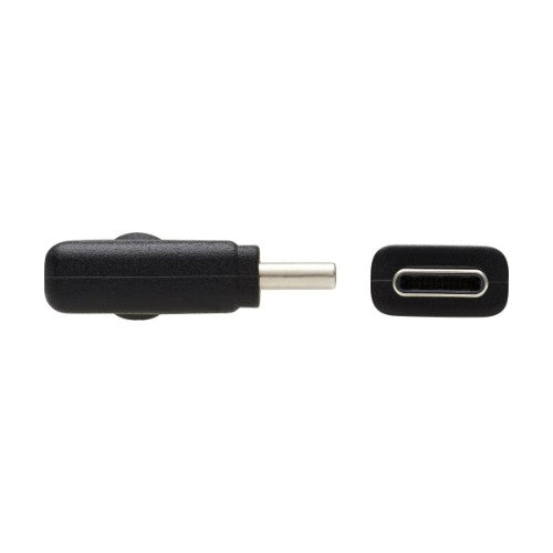Tripp Lite U420-02M-RA USB-C Cable (M/M) - USB 3.2 Gen 1 (5 Gbps), Thunderbolt 3 Compatible, Right-Angle Plug, 2 m (6.6 ft.)