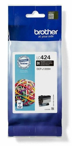 Brother LC-424BK Ink cartridge black, 750 pages ISO/IEC 19752 for Brother DCP-J 1200