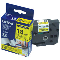 Brother TZE-641 DirectLabel black on yellow Laminat 18mm x 8m for Brother P-Touch TZ 3.5-18mm/36mm/6-18mm/6-24mm/6-36mm