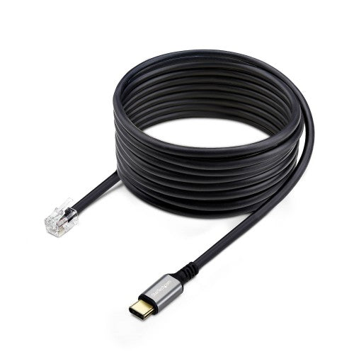 StarTech.com USB-C to RJ9 Adapter for Office Phone Handset or Wired/Wireless Headset, Use Existing Landline Hardware, 6ft/1.8m, For Laptop/Desktop Computer/Mobile