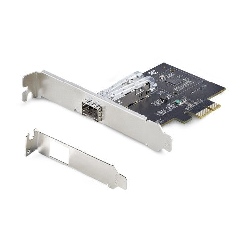 StarTech.com 1-Port GbE SFP Network Card, PCIe 2.1 x1, Intel I210-IS, 1GbE Controller, 1000BASE Copper/Fiber Optic, Single-Port Gigabit Ethernet NIC, Desktop/Server Backplanes - Windows and Linux Compatible