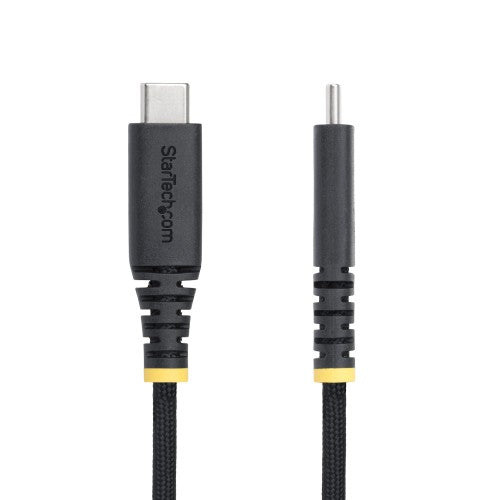 StarTech.com 10ft (3m) USB-C Charging Cable, Side Screw Locking, 240W (5A) PD EPR, Dual-Layer Silicone/Braided Jacket, USB 2.0 Laptop Charger Cable, USB-IF Certified, Rugged USB-C Charging Cord