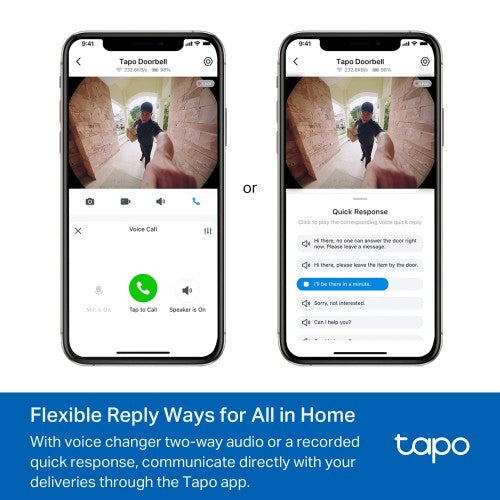 TP-Link Tapo Video Doorbell Camera 1 × D235, 1 × D100C
