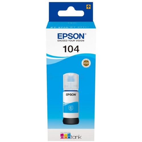 Epson C13T00P240/104 Ink bottle cyan, 7.5K pages 65ml for Epson ET-2810/2830/4700