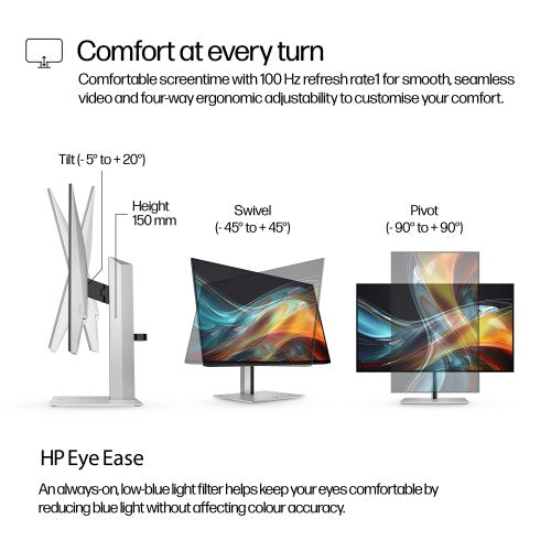 HP Series 7 Pro 23.8 inch FHD Monitor - 724pf PVC Free