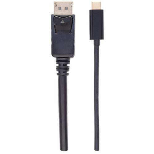 Manhattan USB-C to DisplayPort Cable, 4K@60Hz, 2m, Male to Male, Black, Not Bi-Directional, Three Year Warranty, Equivalent to CDP2DP2MBD
