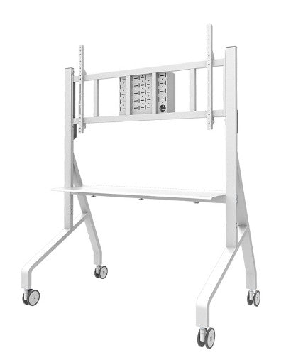 Neomounts FL50-575WH1 TV trolley 65-110" - fast installation - TÜV