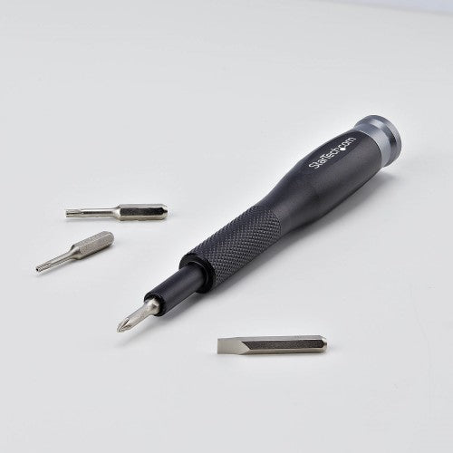 StarTech.com 40-Piece Computer Repair Toolkit for Laptop/PC/Electronics/Phone, 30-Bit Precision Screwdriver Set, Removable Lid with Magnetic Pad, Prying Tools