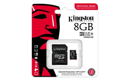 Kingston Technology 8GB microSDHC Industrial C10 A1 pSLC Card + SD Adapter