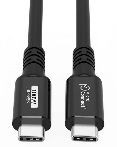 Microconnect USB4CC025 USB cable USB4 Gen 3x2 0.25 m USB C 100 W Black