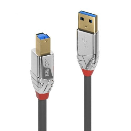Lindy 2m USB 3.2 Type A to B Cable, 5Gbps, Cromo Line