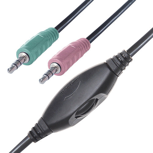 connektgear HP517 Stereo PC On-Ear Headset with In-Line Mic and Volume Control - Black