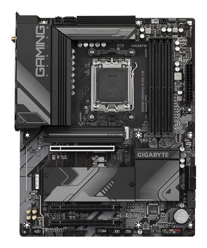 GIGABYTE B650 GAMING X AX V2 Motherboard - AMD Ryzen 9000 Series CPUs, 8+2+2 Phases VRM, up to 8000MHz DDR5 (OC), 1xPCIe 5.0 + 2xPCIe 4.0 M.2, 2.5GbE LAN, WIFI 6E, USB 3.2 Gen 2
