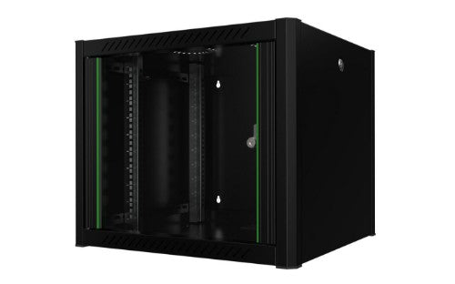 Lanview RWP09U56BL rack cabinet 9U Wall mounted rack Black