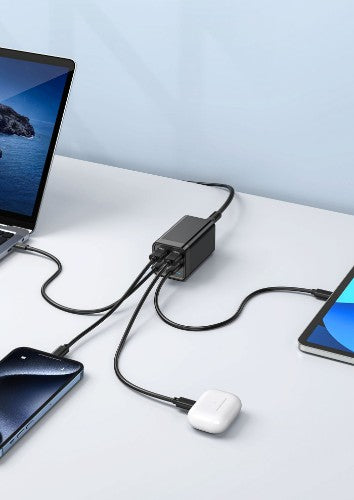 eSTUFF ES635200 mobile device charger Laptop Black AC Fast charging Indoor
