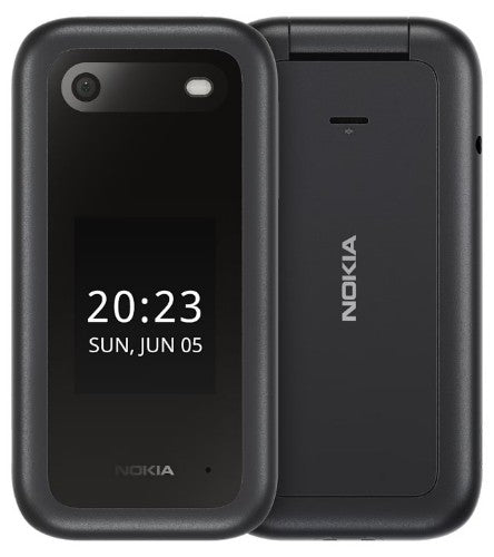 Nokia 2660 Flip - 4G, VoLTE, 2,8"+1,77", 0,3MP, 48MB/128MB, Black