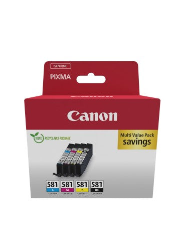 Canon 2103C007/CLI-581 Ink cartridge multi pack Bk,C,M,Y Blister 5.6ml Pack=4 for Canon Pixma TS 6150/8150