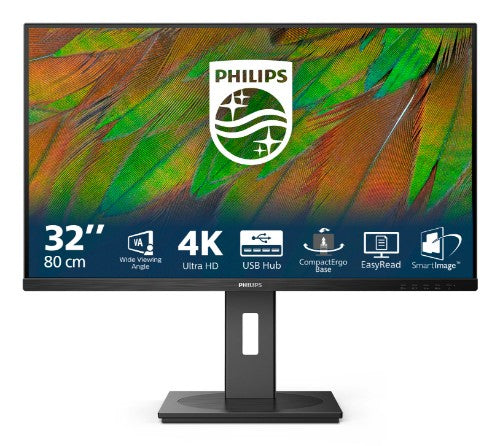Philips 3000 series 32B1N3800/00 computer monitor 81.3 cm (32") 3840 x 2160 pixels 4K Ultra HD LCD Black