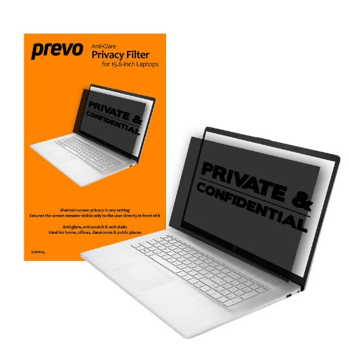 PREVO 15.6 Inch Anti-Glare Laptop Privacy Screen Filter, Anti-Peep, Anti-Static 39.6 cm (15.6") Frameless display privacy filter