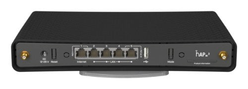 Mikrotik hAP ac³ wireless router Gigabit Ethernet Dual-band (2.4 GHz / 5 GHz) Black