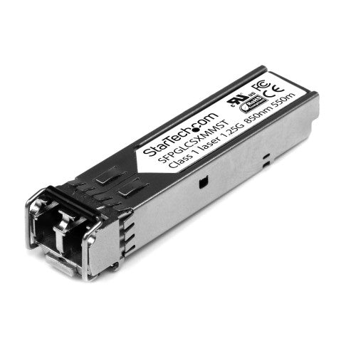 StarTech.com Cisco GLC-SX-MM Compatible SFP Transceiver Module - 1000BASE-SX - 10 Pack~10 Pack Cisco GLC-SX-MM Compatible SFP Module (10 Pack) - 1000BASE-SX - 1GbE Multimode Fiber MMF Optic Transceiver - 1GE Gigabit Ethernet SFP - LC 550m - 850nm - DDM Ci