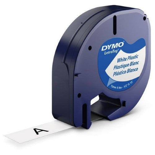 Dymo 91221/S0721660 DirectLabel-etikettes Polyester white 12mm x 4m for Dymo LetraTag