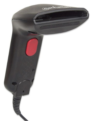 Manhattan Contact CCD Handheld Barcode Scanner, USB, 60mm Scan Width, Cable 152cm, Max Ambient Light 5,000 lux (sunlight), Black, Three Year Warranty