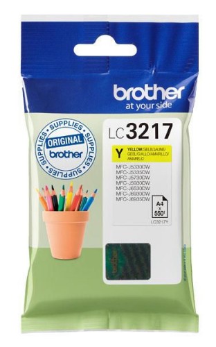 Brother LC-3217Y Ink cartridge yellow, 550 pages ISO/IEC 24711 9ml for Brother MFC-J 5330