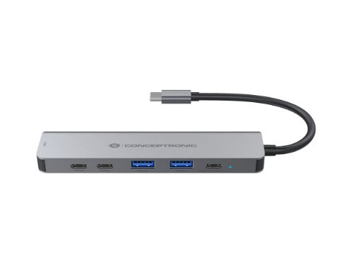Conceptronic DONN33G 6-in-1 USB 3.2 Gen 1 Docking Station, HDMI, USB-A 5Gbps x 2, USB-C 5Gbps x 2, 100W USB PD