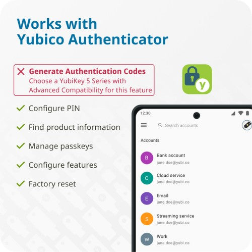 Yubico 5060408465295 hardware authenticator