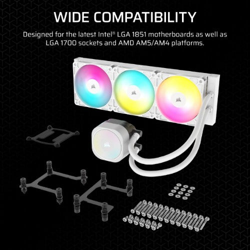 Corsair Nautilus 240 RS ARGB Liquid Processor All-in-one liquid cooler White 1 pc(s)