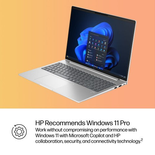 HP EliteBook 6 G1iR Intel Core 5 120U Laptop 40.6 cm (16") WUXGA 16 GB DDR5-SDRAM 512 GB SSD Wi-Fi 6E (802.11ax) Windows 11 Pro Silver