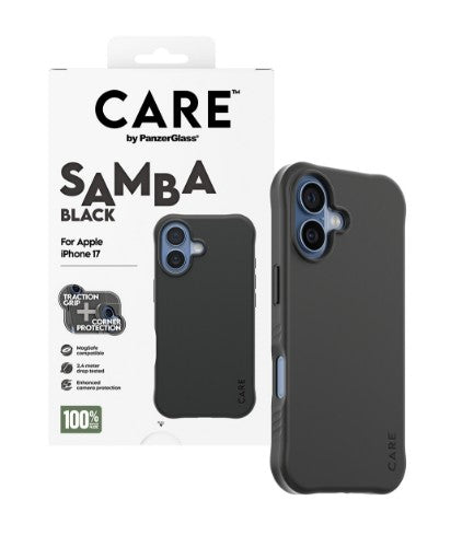 PanzerGlass CARE™ by ® Samba Case Black w. MagSafe iPhone 17
