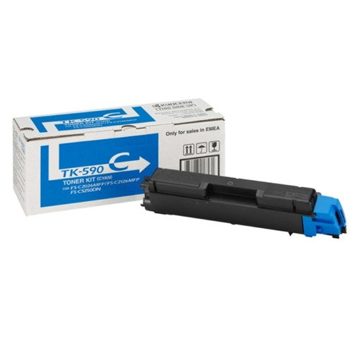 Kyocera 1T02KVCNL0/TK-590C Toner-kit cyan, 5K pages ISO/IEC 19798 for Kyocera FS-C 2026