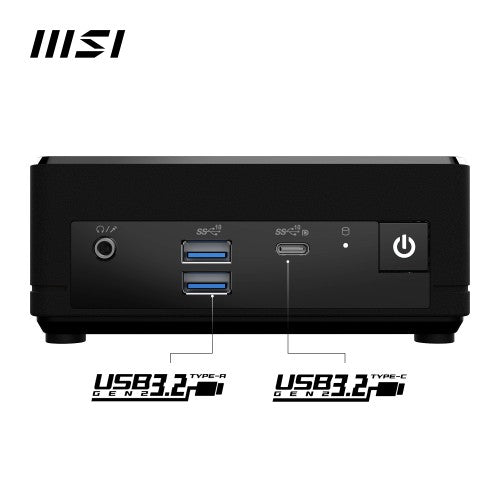 MSI Cubi N ADL Intel N200 Barebone, NUC, SFF, Mini Computer, HTPC, (NO RAM, NO Storage, NO OS), UHD Graphics/Type C/HDMI/DisplayPort/Dual LAN/WiFi 5/BT 5.1/VESA