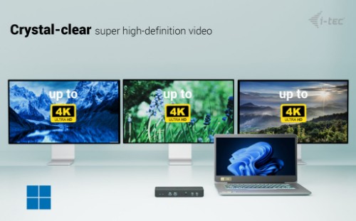 i-tec USB-C Intelligent Triple Display Docking Station + Power Delivery 100W