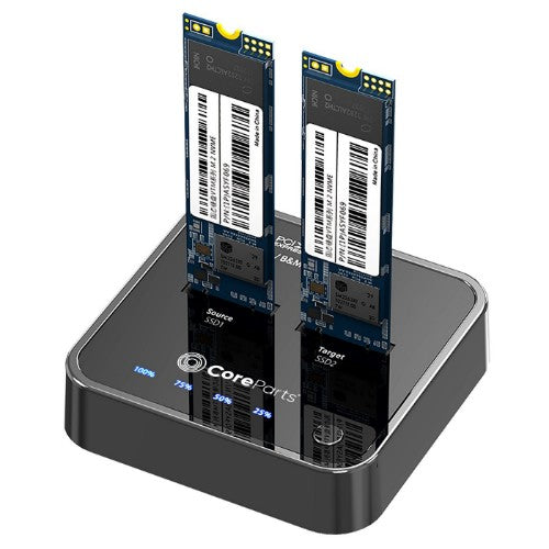 CoreParts MS-CLONER-NVME storage drive docking station Black