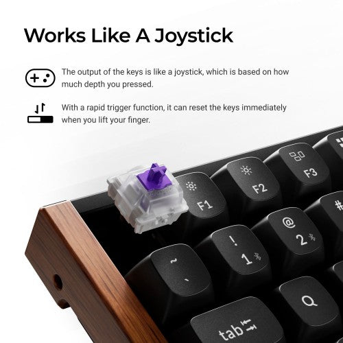 Keychron K2 HE keyboard Gaming USB + RF Wireless + Bluetooth QWERTY UK English Black