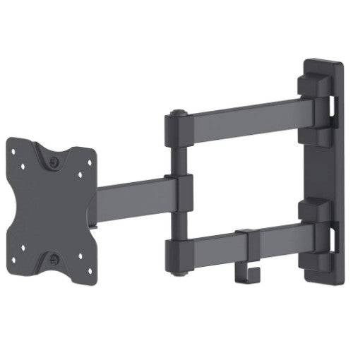 Manhattan Wall Mount for TV & Monitors (Full Motion), For screens 13" to 27", VESA compatability: 75x75mm and 100x100mm - check the dimensions of the four mounting holes on back of screen to ensure it fits, Max 20kg, Black, Bracket